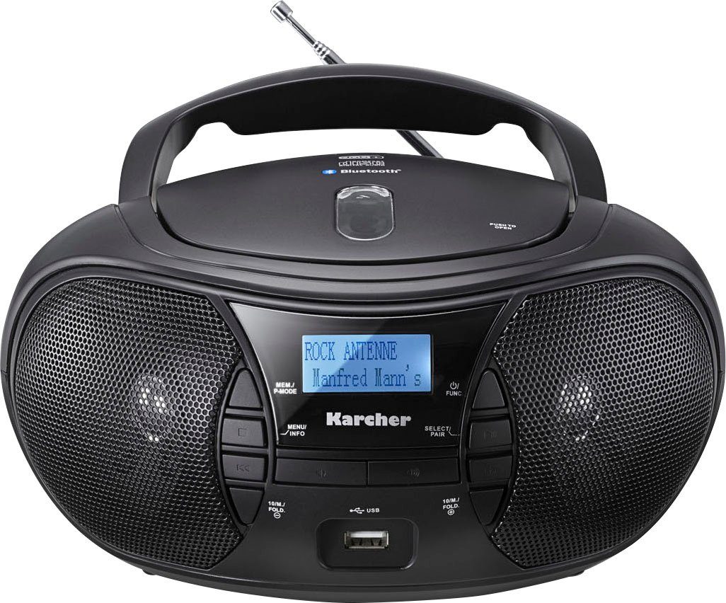 Karcher RR 5028D Boombox (Digitalradio UKW 3,2 W) (DAB), mit FM-Tuner, RDS