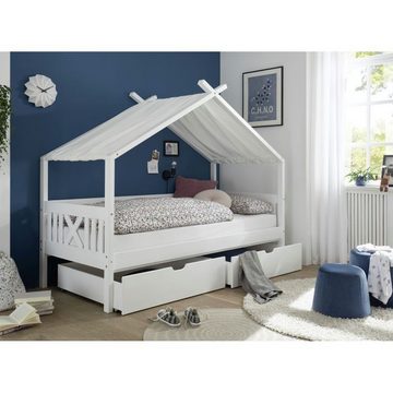 Kindermöbel 24 Hausbett Emma Kiefer massiv 90*200 cm