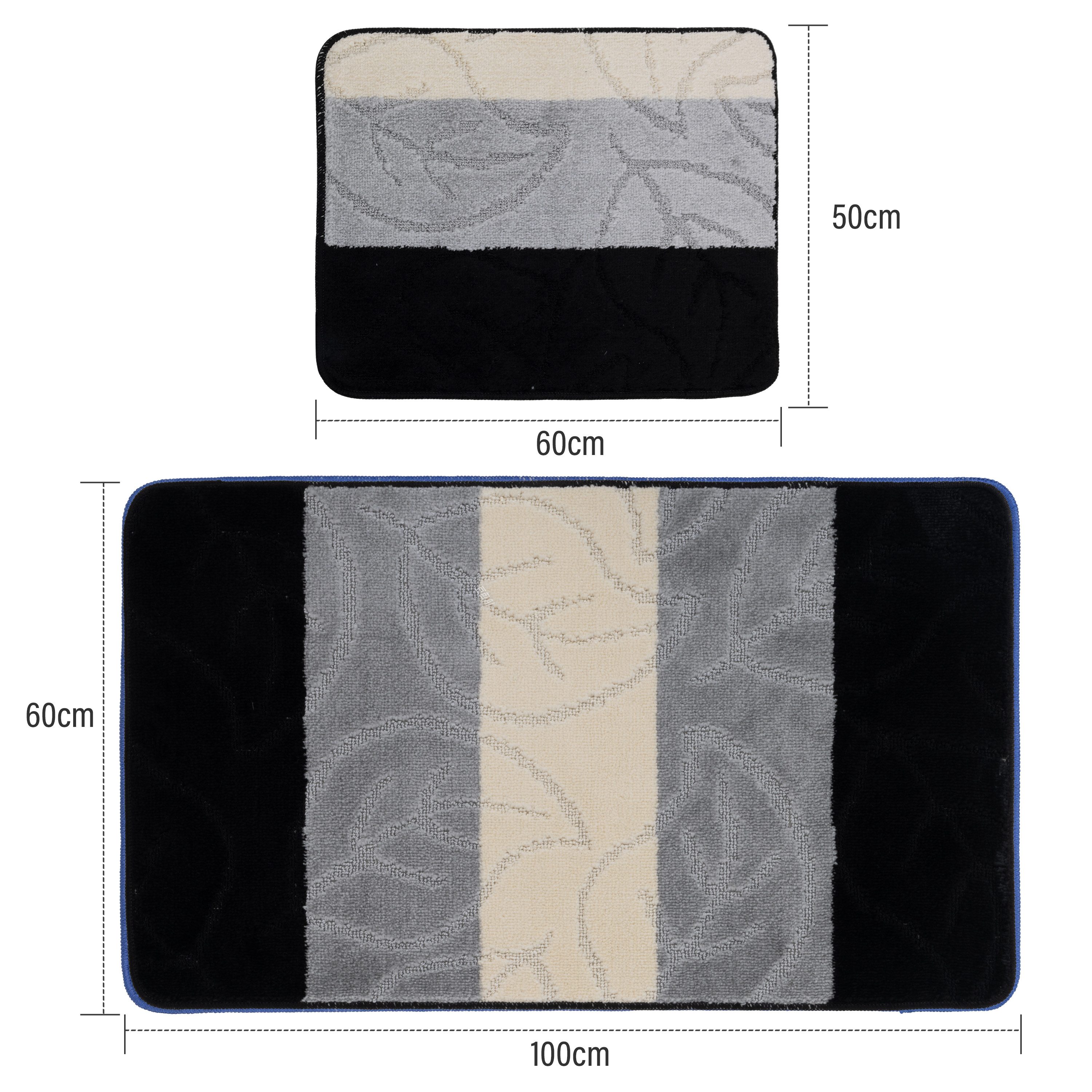 Ribelli Badematte Badezimmerteppich Set 2tlg, Badezimmermatte günstig online kaufen