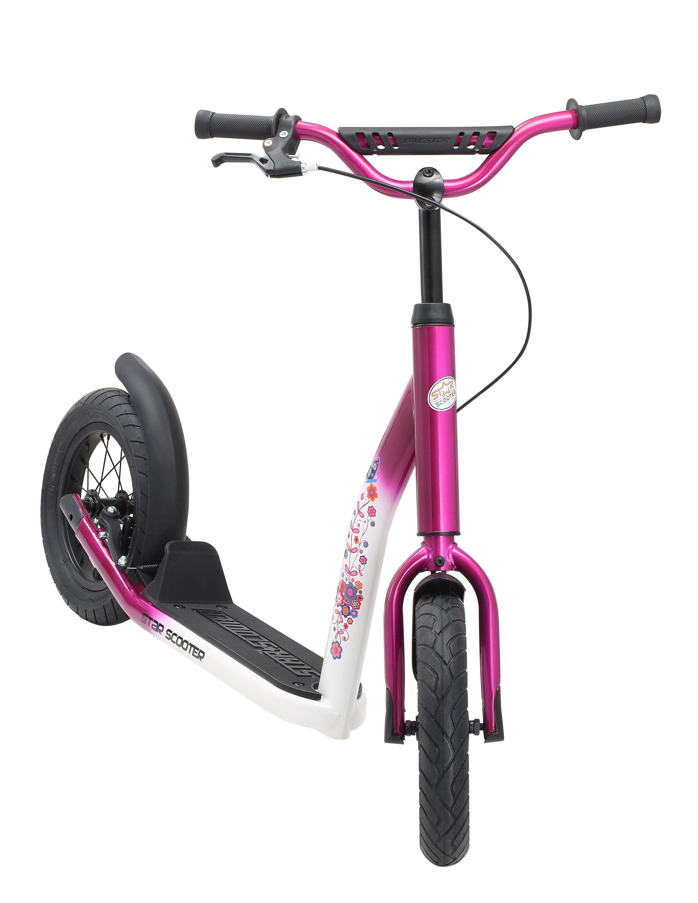 Star-Scooter Cityroller 12 Zoll, ab 8 Jahre, Kinder City Roller ab 124 cm, Jungen, Mädchen, Höhenverstellbar, Seitenständer