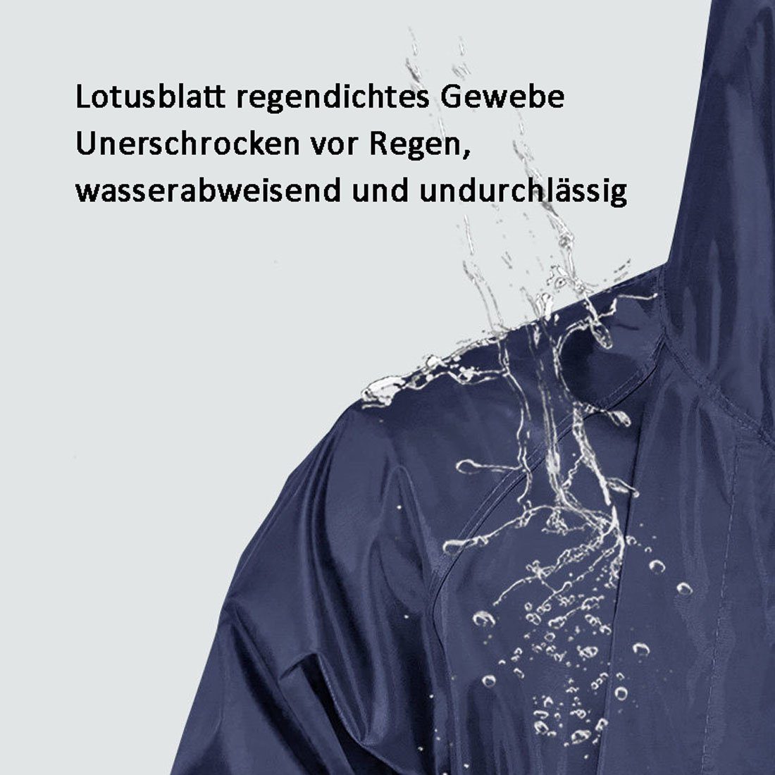 DÖRÖY Regenponcho Regenponcho aus wasserdicht, blau Oxford-Stoff, mit Kapuze, für Erwachsene