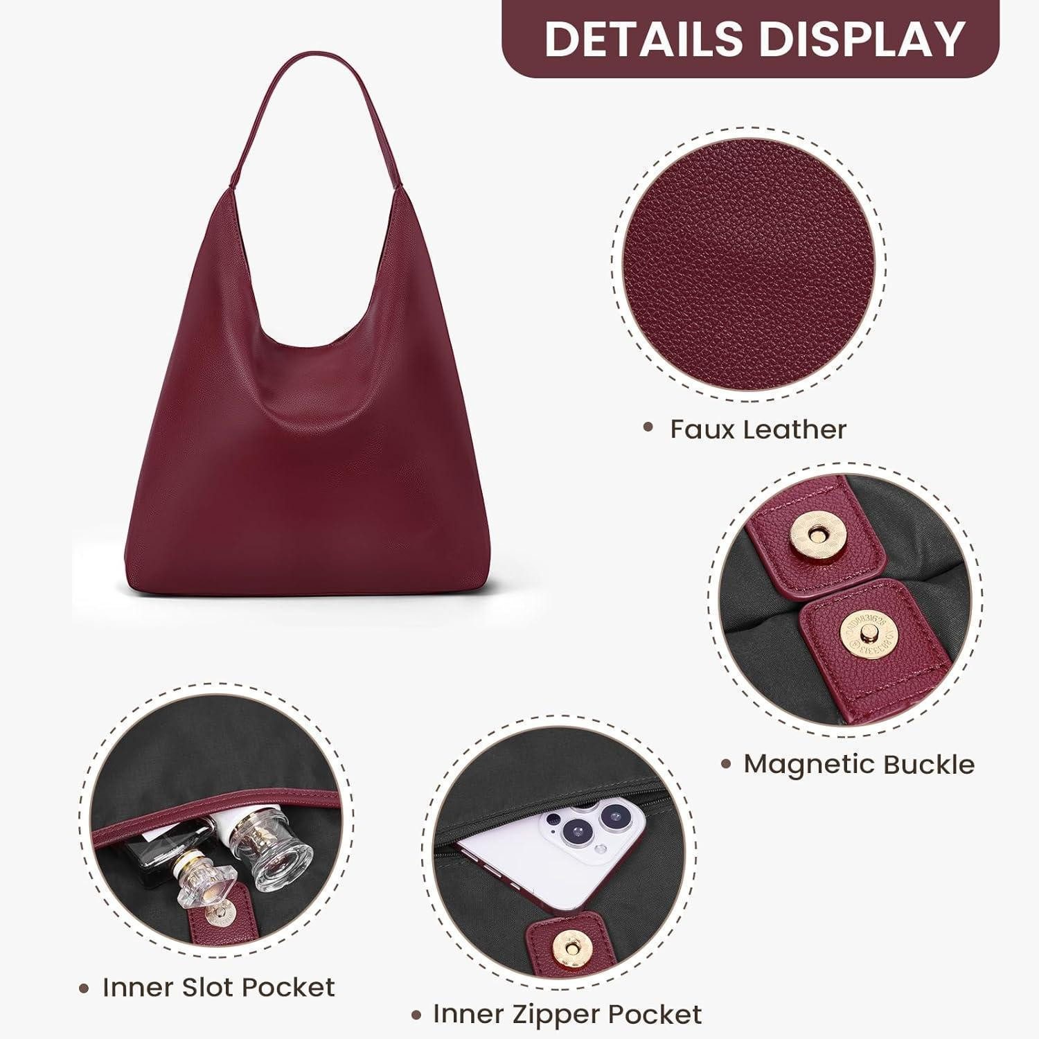 LuxusKollektion Hobo Wildleder Tote Bag Groß Shopper Damen Handtasche Hobo Uni Slouchy
