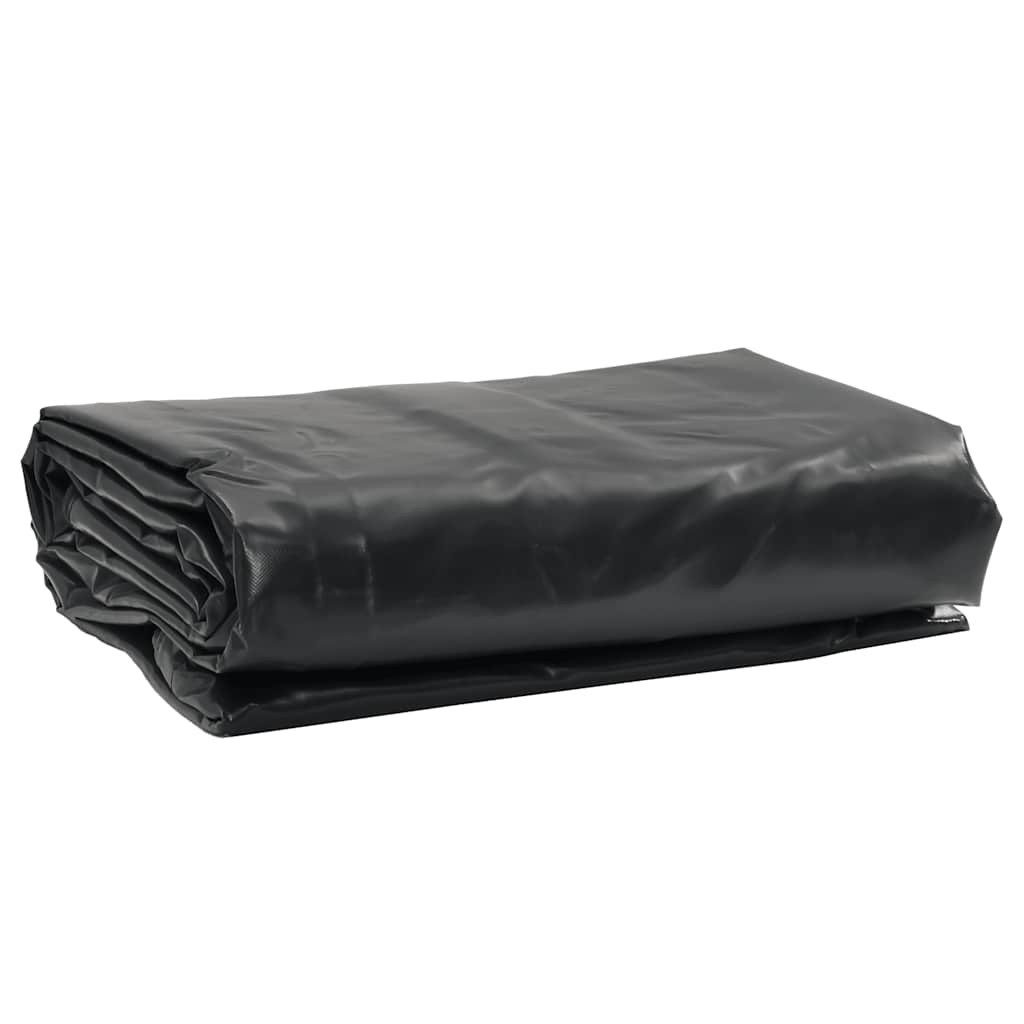 vidaXL Schutzplane Plane 650g / m² Schwarz 1 x 2,5 m Canvas mit PVC-Beschichtung (1-St)