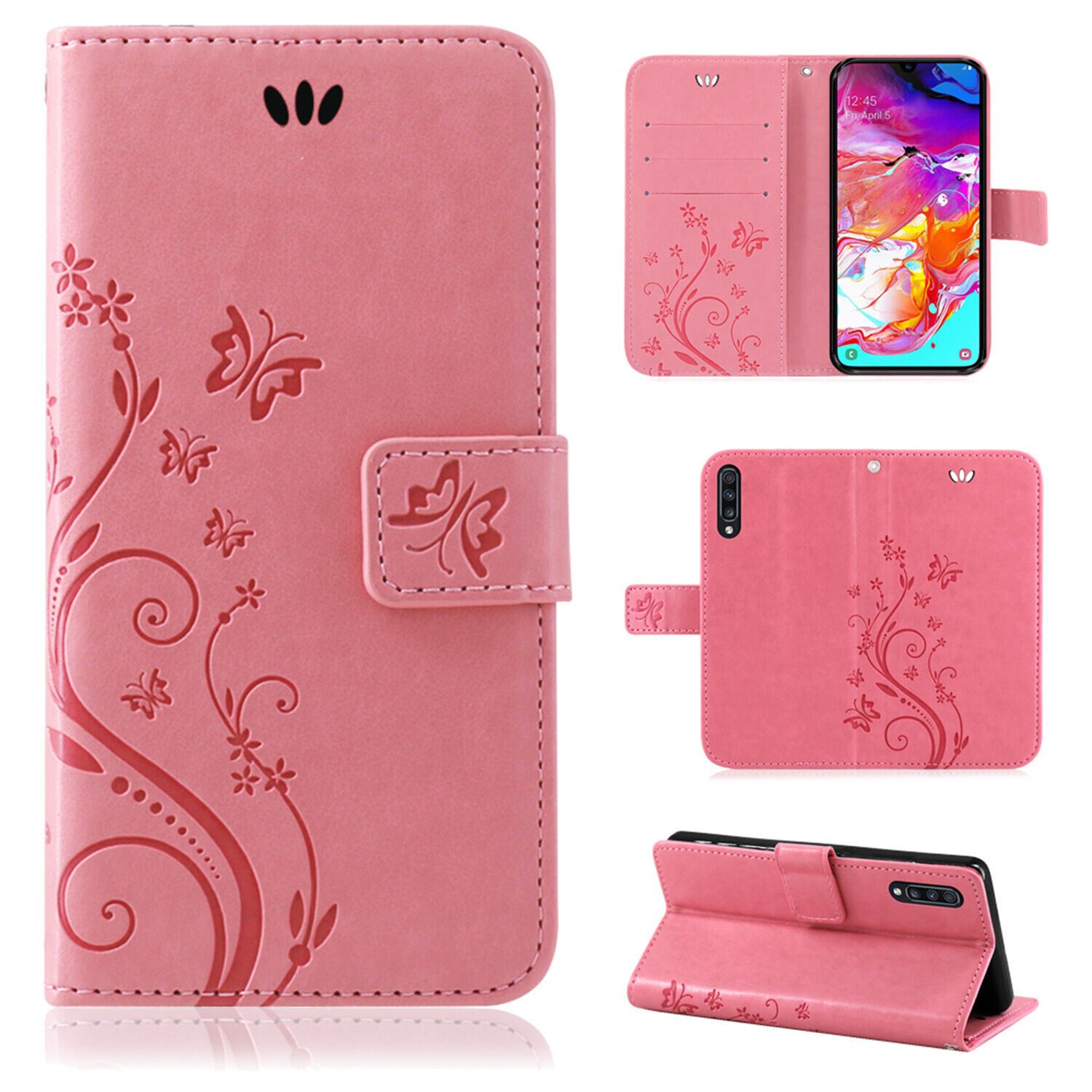 Smartphone-Hülle Handytasche für Samsung Galaxy S10 SM-G973 Schutzhülle Klapphülle Rosa