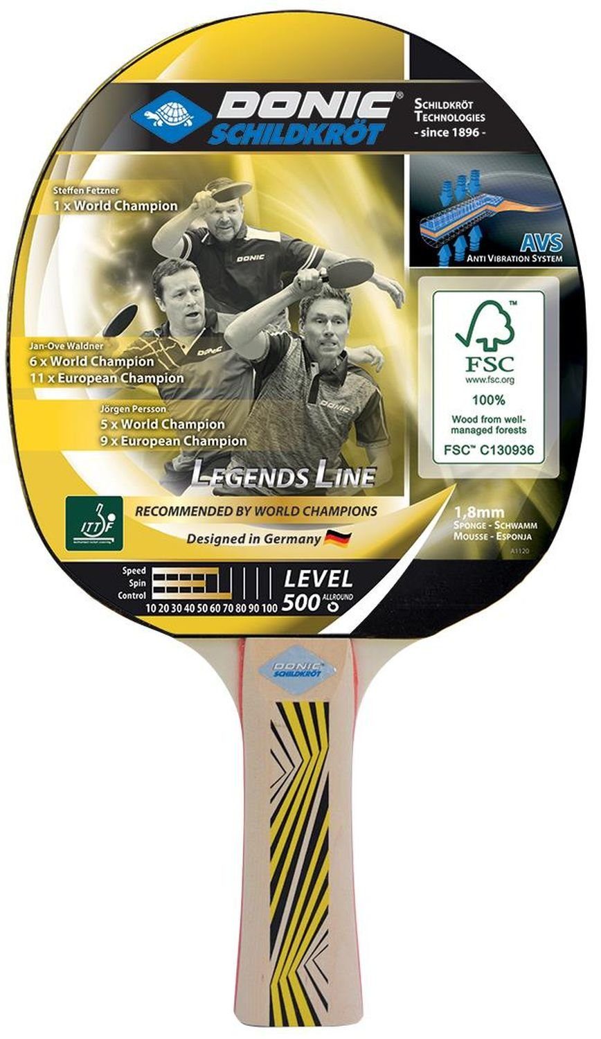 Donic-Schildkröt Tischtennisschläger Legends 500, Tischtennis Schläger Racket Table Tennis Bat