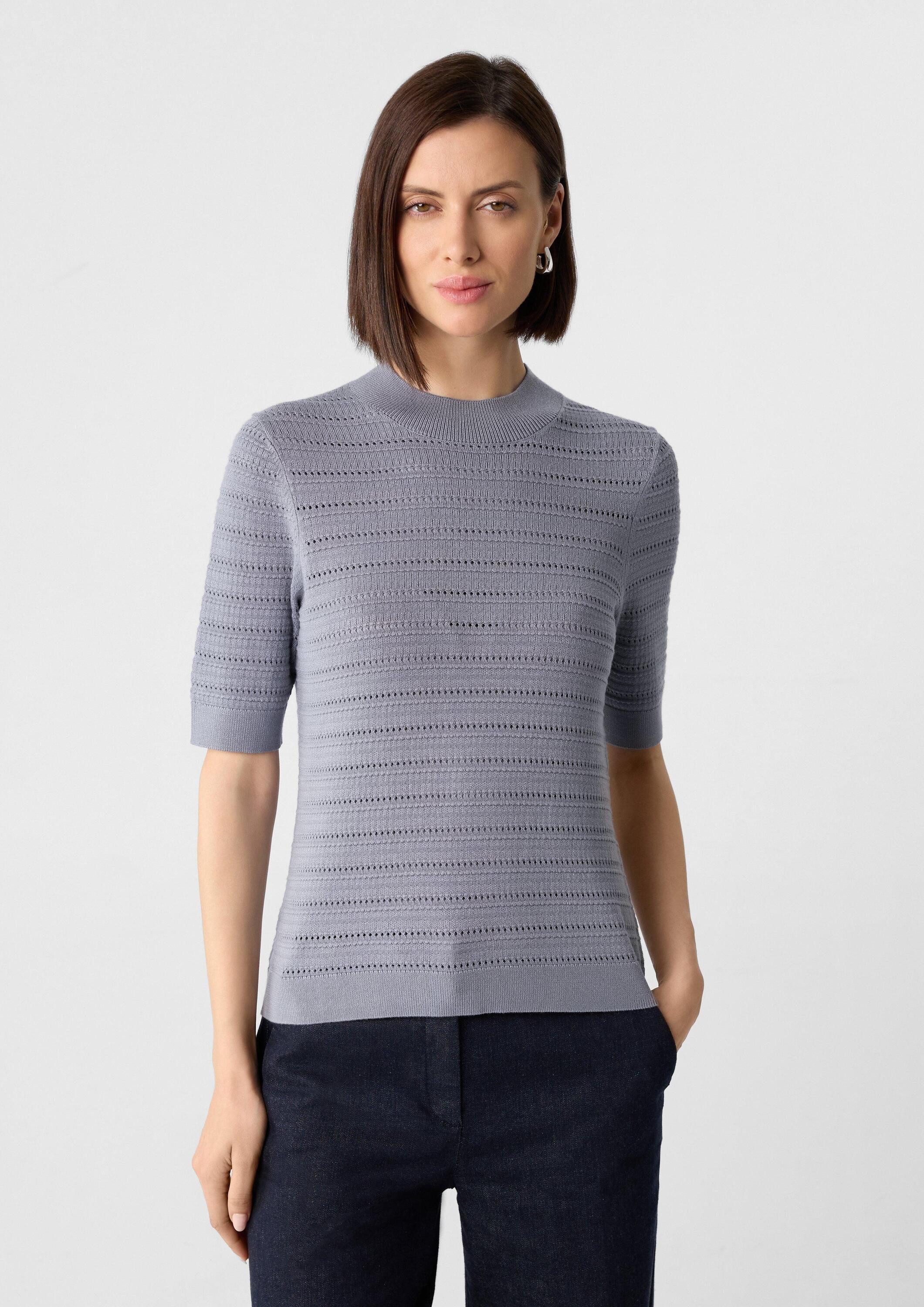 comma Kurzarmpullover Strickpullover (1-tlg) günstig online kaufen