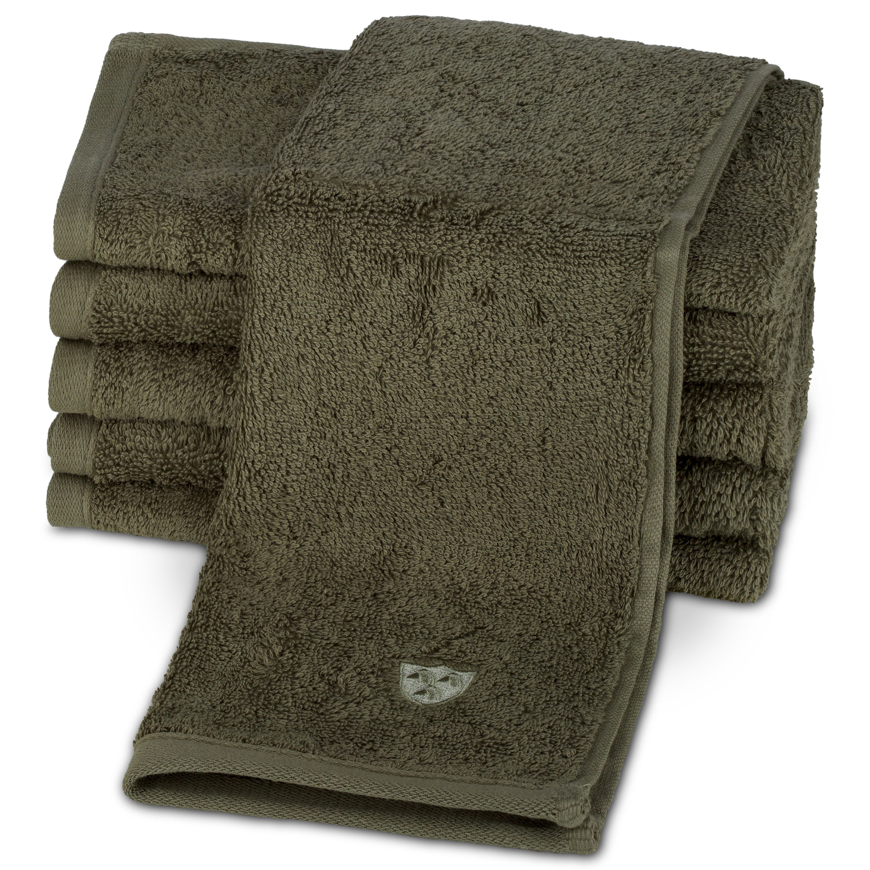 ROSS Gästehandtücher Vita 4004, Frottier (6-St), Bestickung ROSS-Emblem