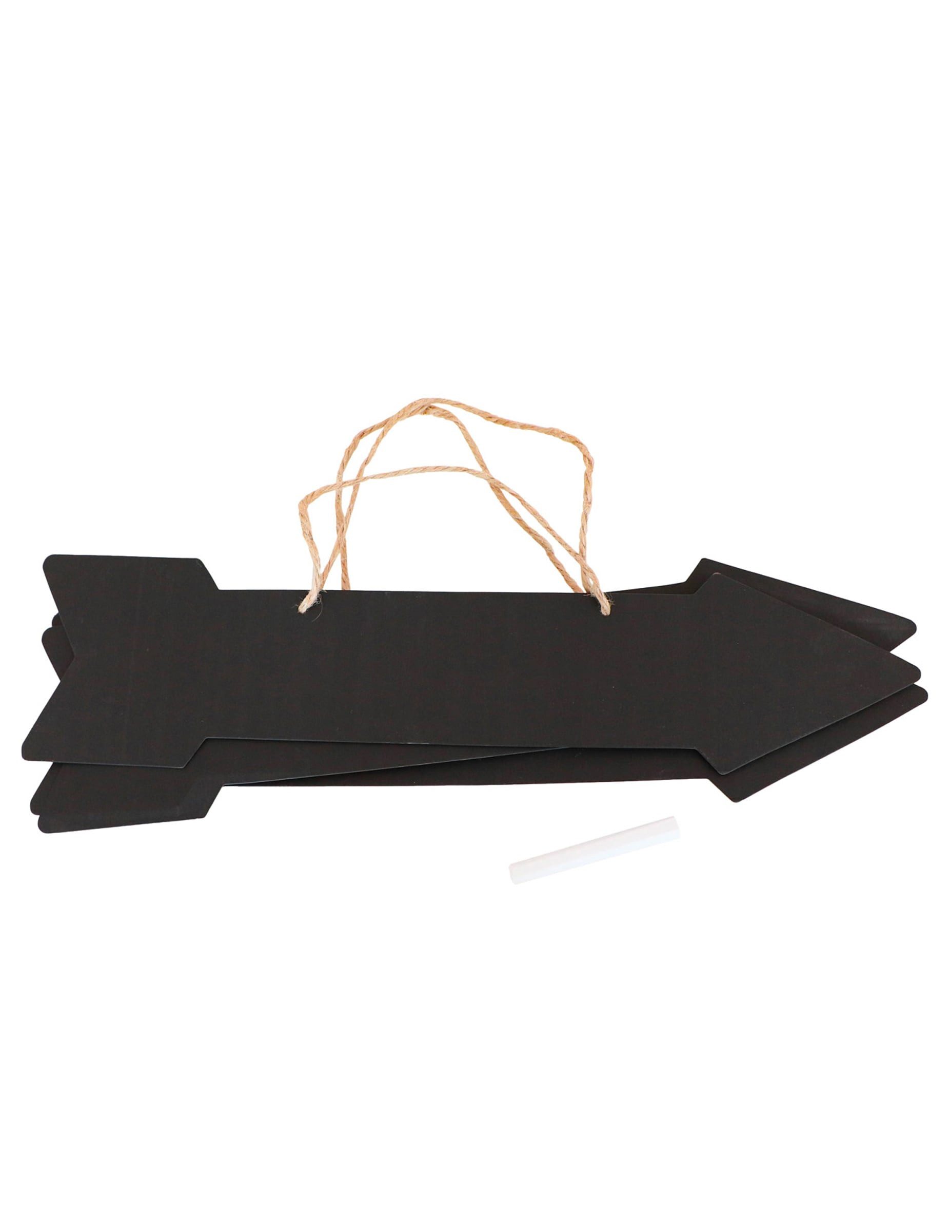 CHAKS Kostüm 3 Schiefer-Hinweisschilder mit Kreide 41 x 10 cm zum Aufhängen