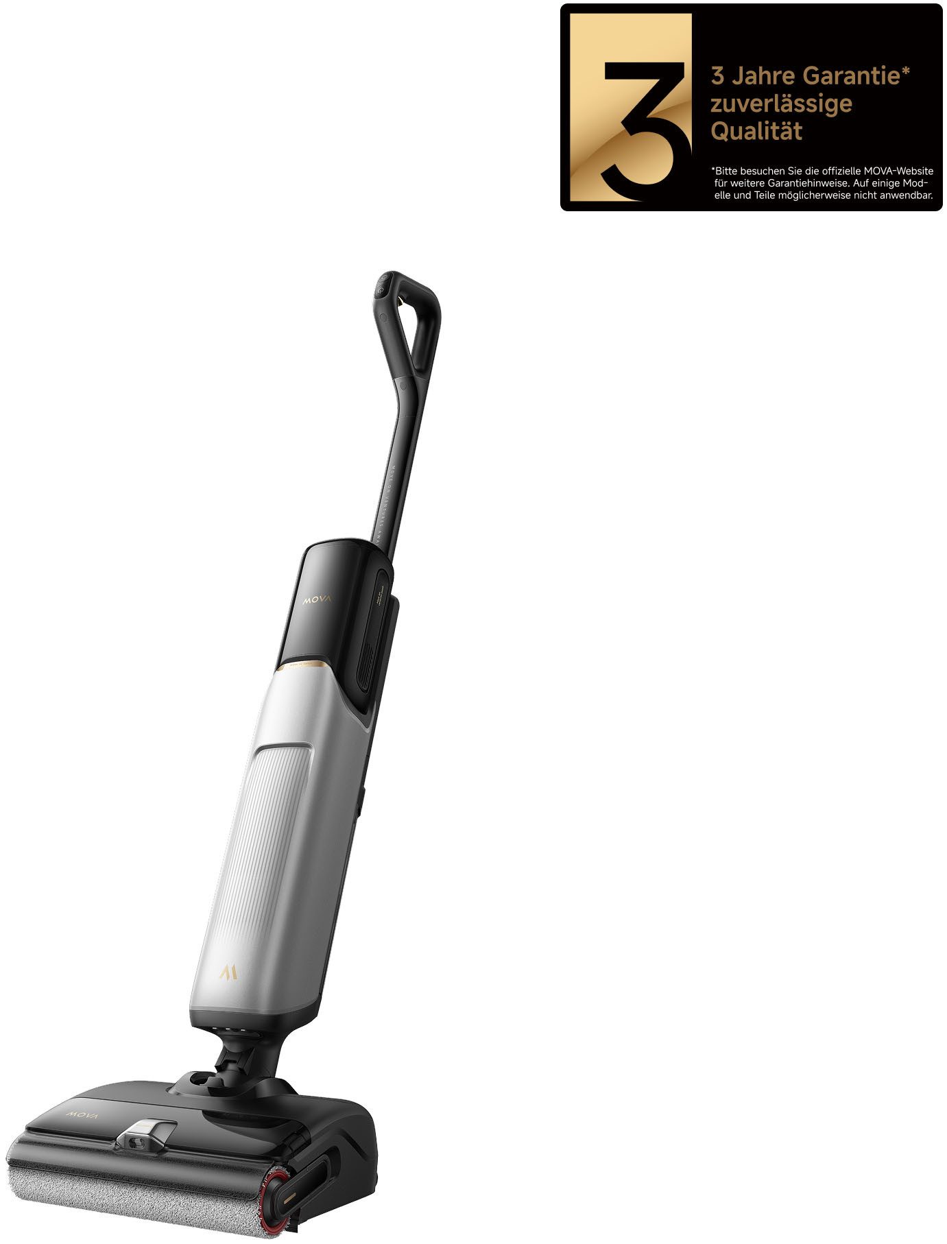 Mova Nass-Trocken-Sauger MOVA X4 Pro, 450 W, 20.000Pa Saugkraft, KI-gesteuerte Reinigungstechnologie, 180°-Design