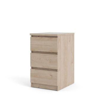 ebuy24 Kommode Nada Kommode 3 Schubladen Hickory-Dekor.