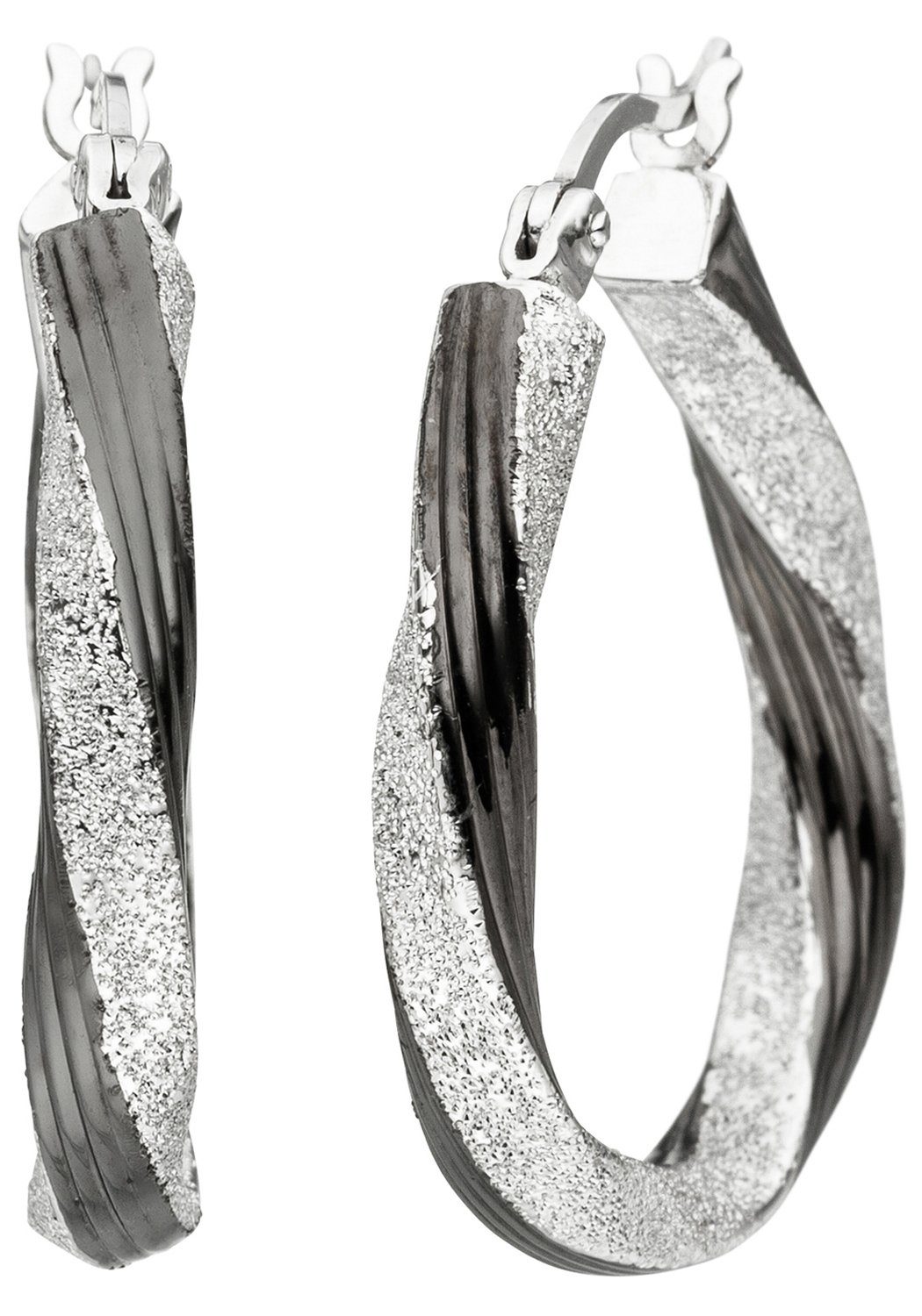JOBO Paar Creolen, oval 925 Silber günstig online kaufen