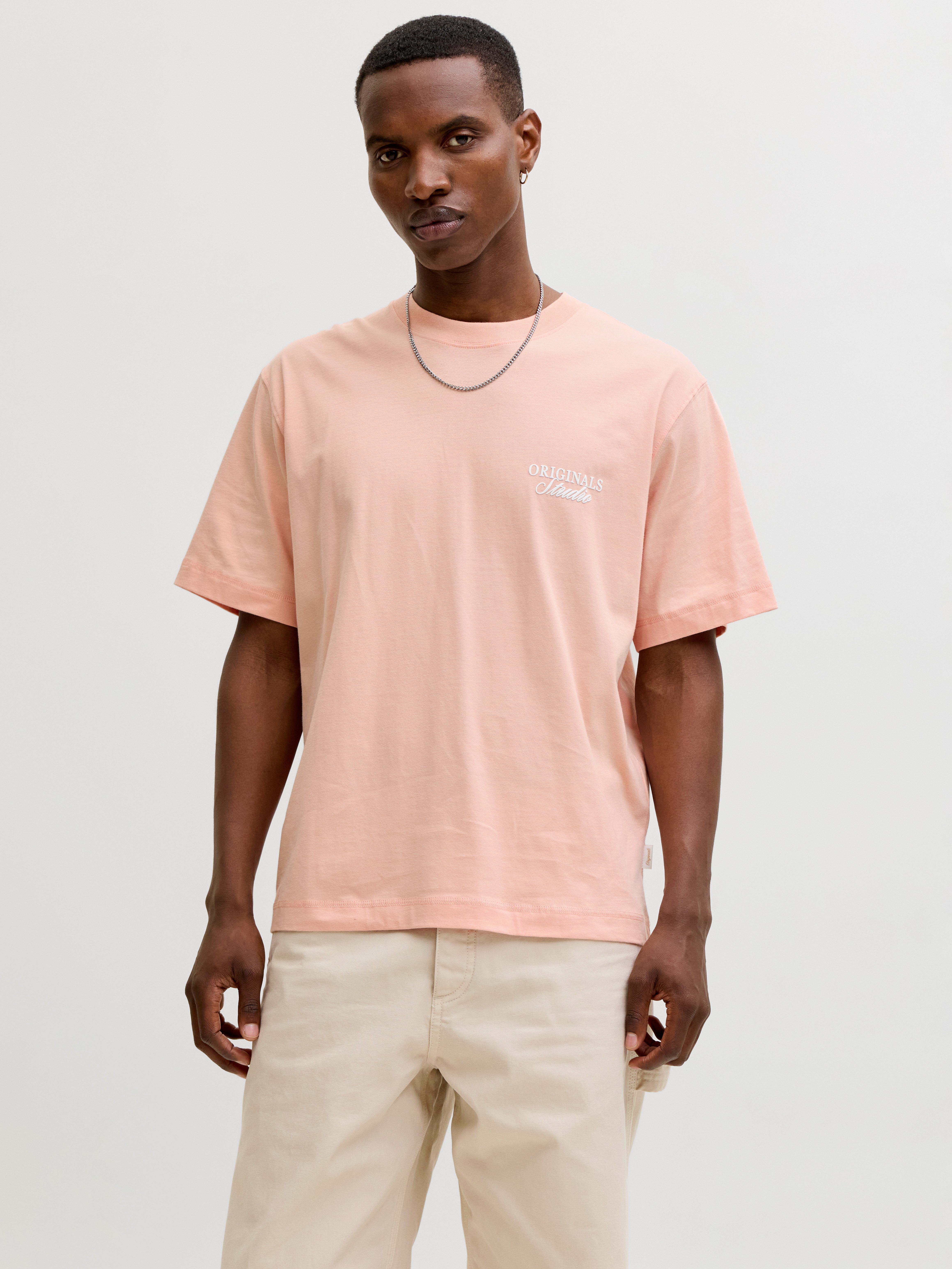 Jack & Jones Rundhalsshirt JORNORREBRO TYPO TEE SS CREW NECK NOOS Baumwolle, relaxed fit