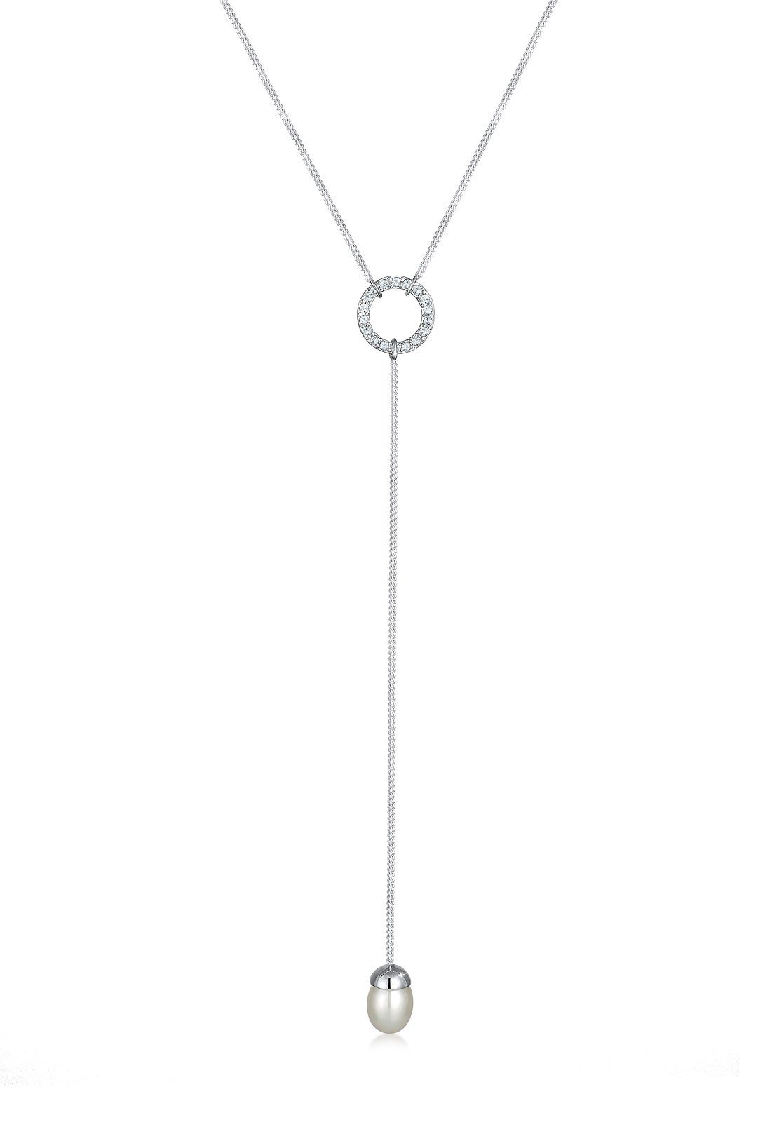 Elli Perlenkette »Y-Kette Swarovski® Kristalle Perle 925 Silber« online