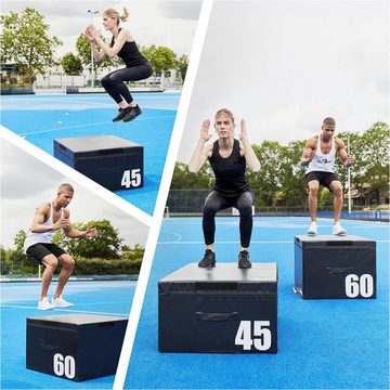 GORILLA SPORTS Balanceboard Plyo Box - 60/45/30/15cm, Einzeln/Set, Soft - Jump Box, Sprungbox