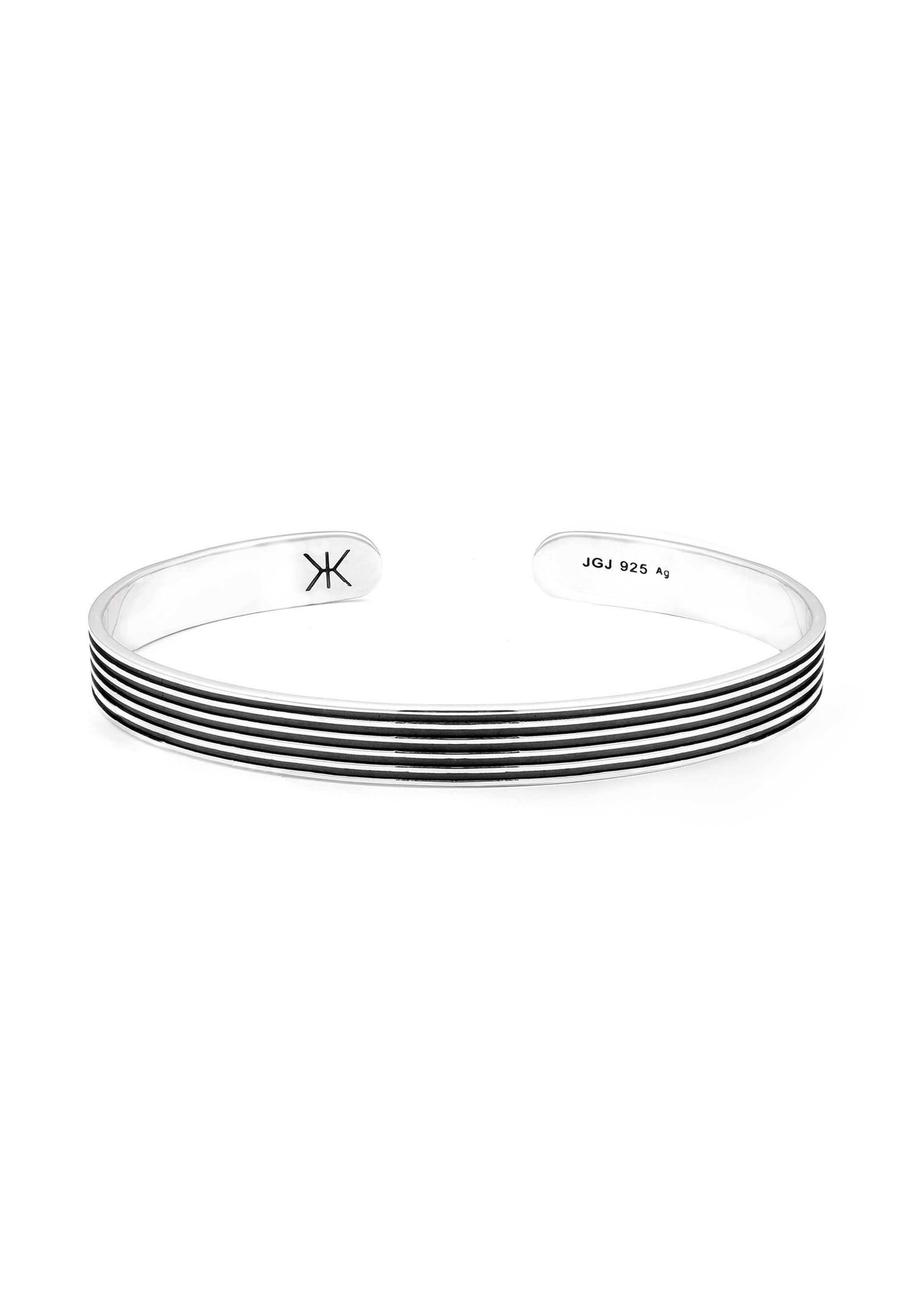 Kuzzoi Armreif Armreif Rillen Style 925 Sterling Silber (kein Set)