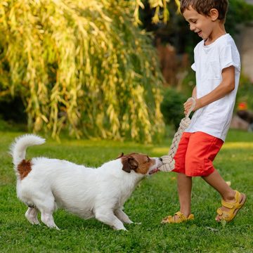 relaxdays Tiertaue Hundespielzeug Set 7-teilig, Baumwolle