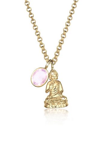 ELLI Цепочка с кулон »Buddha розовый ...