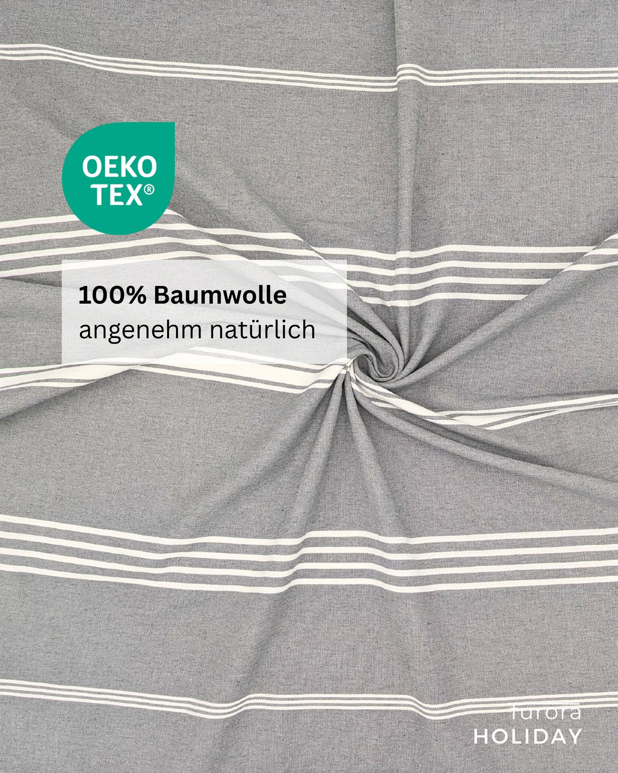 furora HOLIDAY Saunatuch Strandtuch Hamamtuch: groß 100x200 cm Saunatuch, Strandhandtuch dünn, Strandtuch Saunatuch aus 100% Baumwolle Strandtuch Set