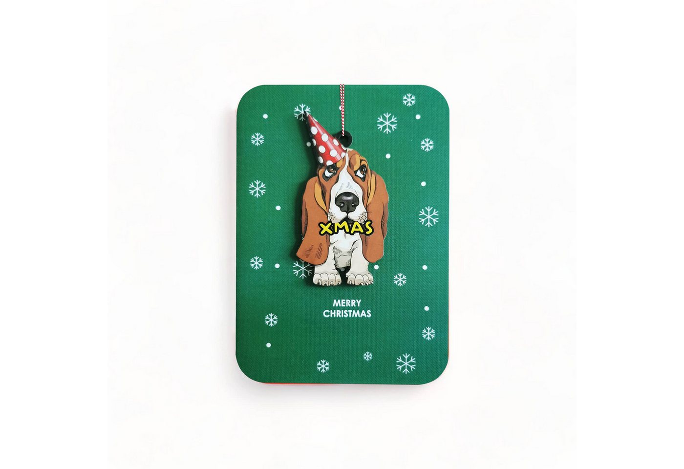 Thumbnail - suebidou Geschenkkarte zauberhafte Weihnachts-Holz-Ornamentkarte Aufhänger aus Holz