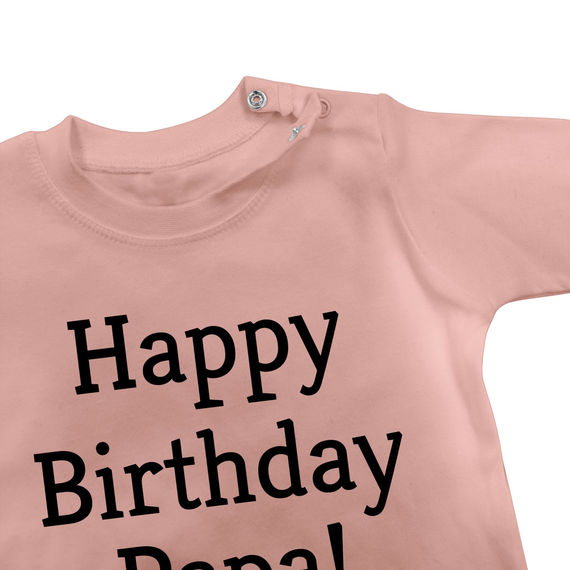 Shirtracer T-Shirt das bin Babyrosa Happy Geschenke Ich Event Birthday 1 Geschenk! Baby Papa!