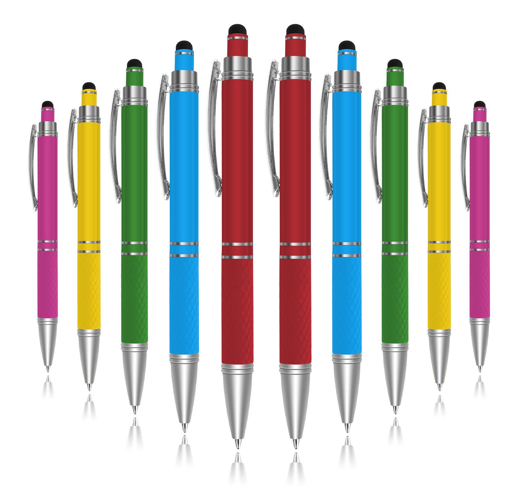 lindahandel Kugelschreiber 2-in-1 Kugelschreiber mit Touchscreen Stift, blaue Mine, (20-tlg), Kugelschreiber für Smartphone & Tablet, Büro & Schule