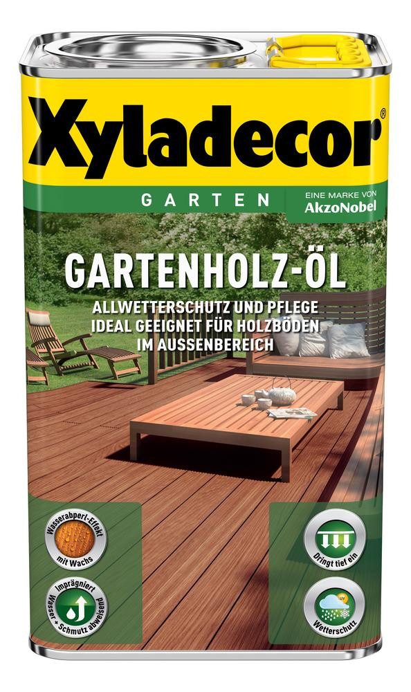 Xyladecor  Holzöl Gartenholz-Öl 2,5l, Frischt alte, vergraute und stumpfe Holzoberflächen auf.