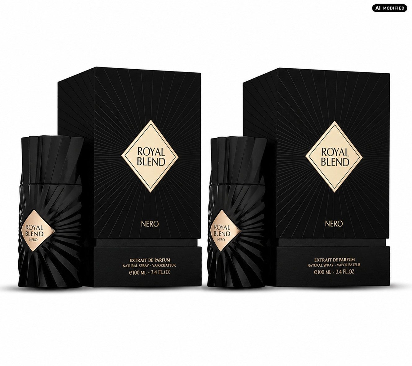 Fragrance World Eau de Parfum Fragrance World French Avenue Royal Blend Nero 2er Set, Vorteilspack mit zwei Parfümextrakten
