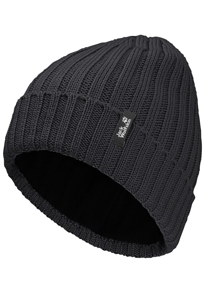 Jack Wolfskin Beanie RIB KNIT BEANIE Strickmütze, warm, winddicht