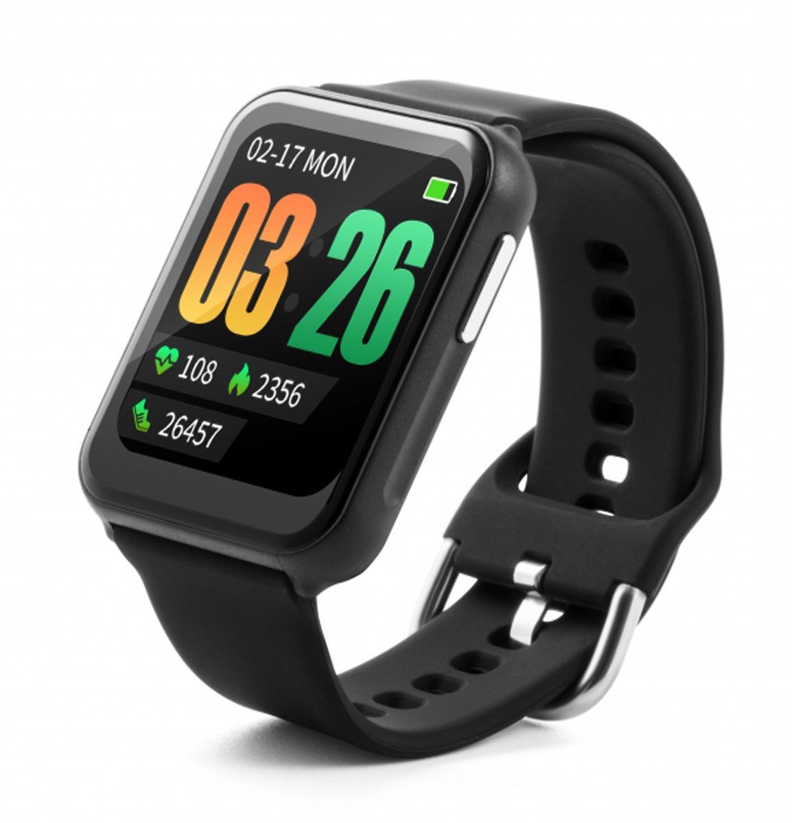 Hantel Technaxx Smartwatch Fitnessuhr mit 1,69 Zoll Display TX-SW7HR mit F