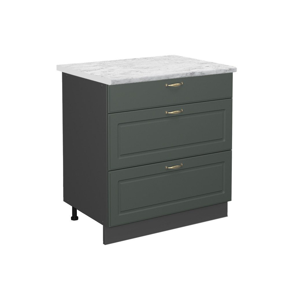 Vicco Unterschrank Fame-Line, Grün-Gold Landhaus/Anthrazit, 80 günstig online kaufen