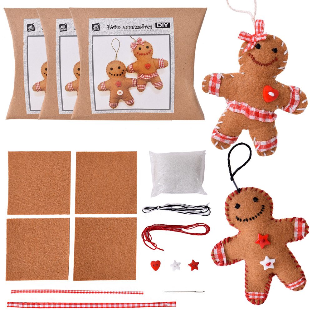 TE-DecoArt Dekofigur 6 Stück DIY Lebkuchenmännchen günstig online kaufen
