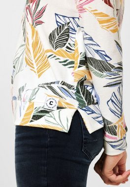 Cecil Langarmshirt Cecil Cosy Feel Shirt mit Print in Vanilla White (1-tlg) Nicht Vorhanden