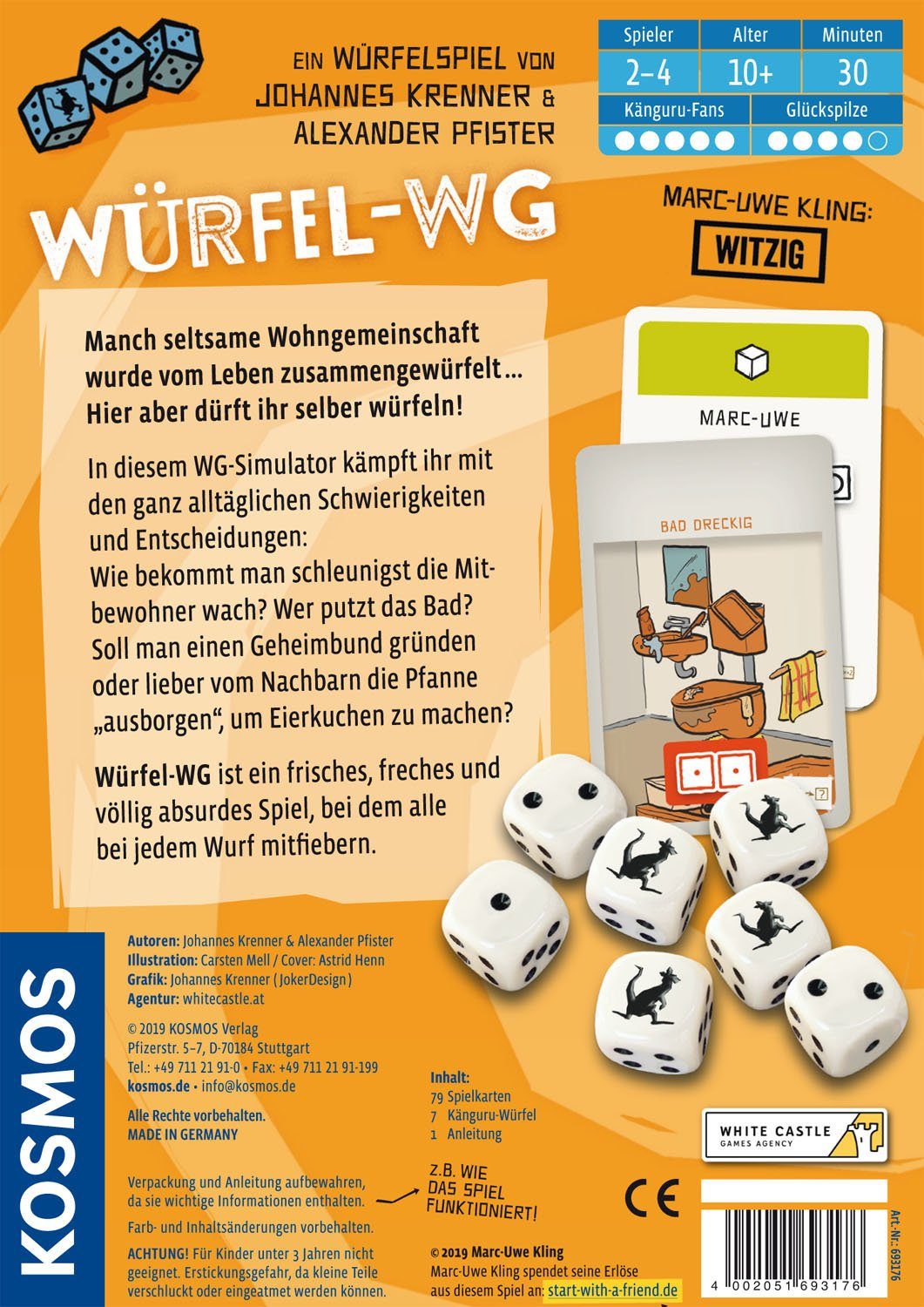 Würfelspiel Spiel, Germany in Kosmos Würfel-WG, Made