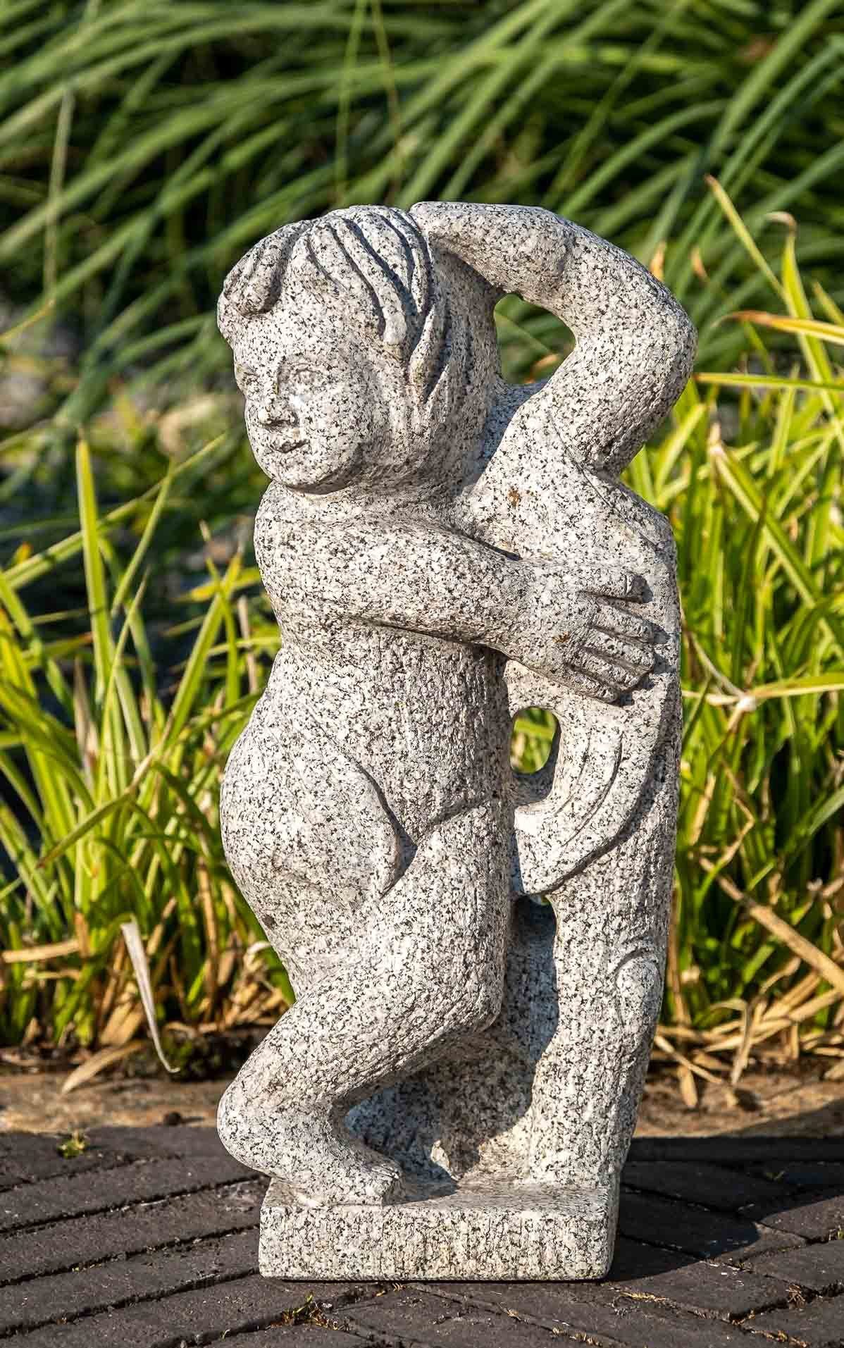 IDYL Gartenfigur IDYL Granit Figur – Regen – witterungsbeständig sehr Frost, ein gegen Naturprodukt Engel, robust UV-Strahlung. Granit – und