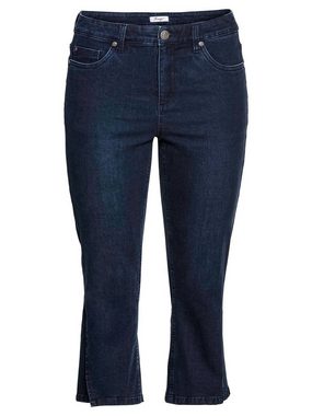 Sheego Bootcut-Jeans Große Größen in 7/8-Länge mit hoch geschlitztem Saum