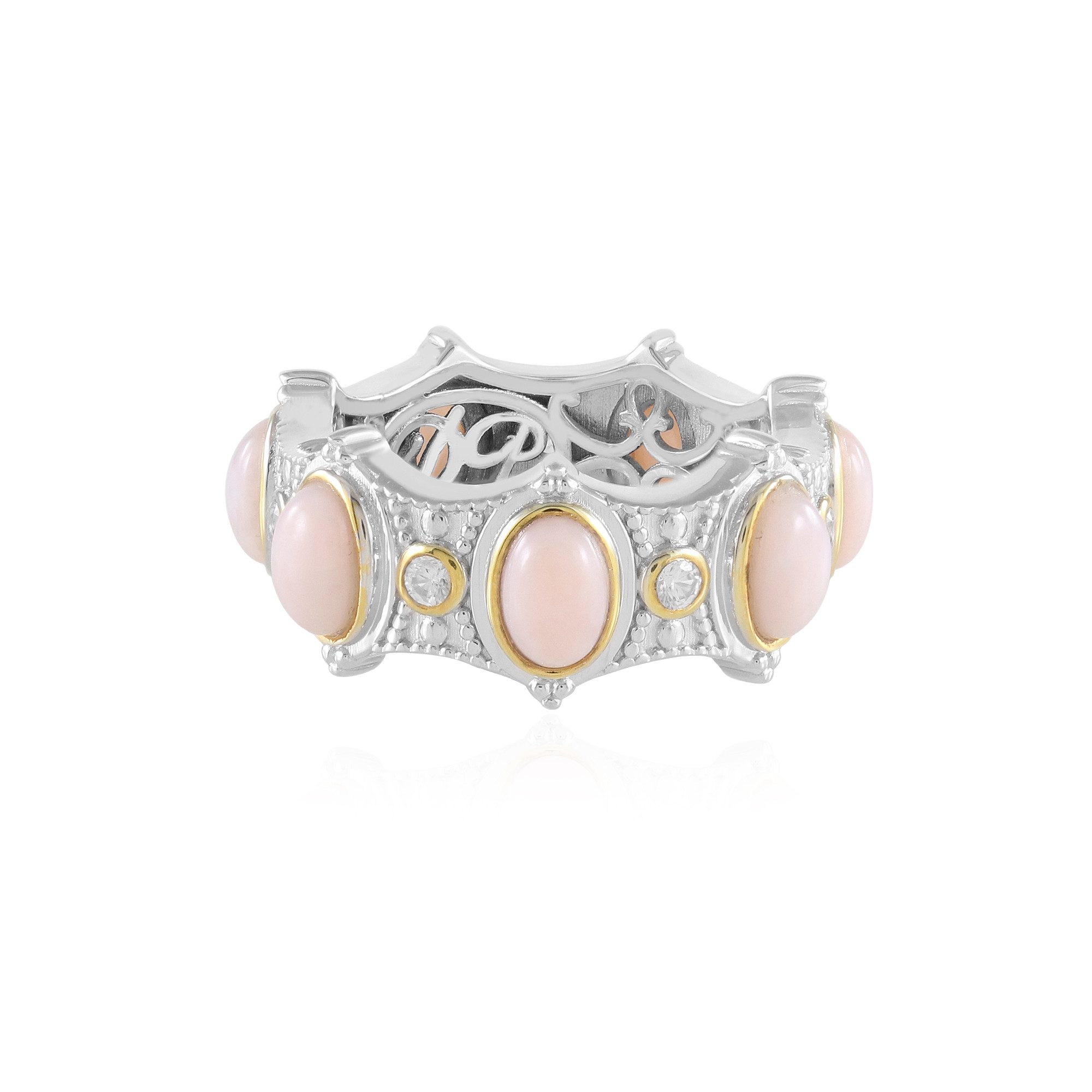 Cavill Silberring Peruanischer Rosa Opal Sterling Silber Ring (1-tlg)