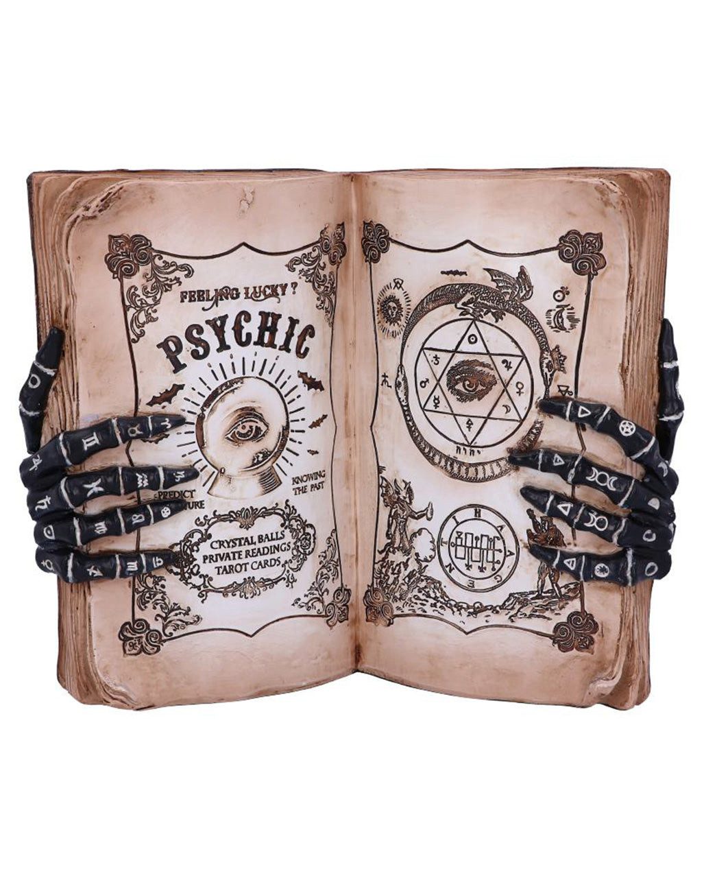 Horror-Shop Dekofigur Wahrsage Zauberbuch Deko 25,8cm