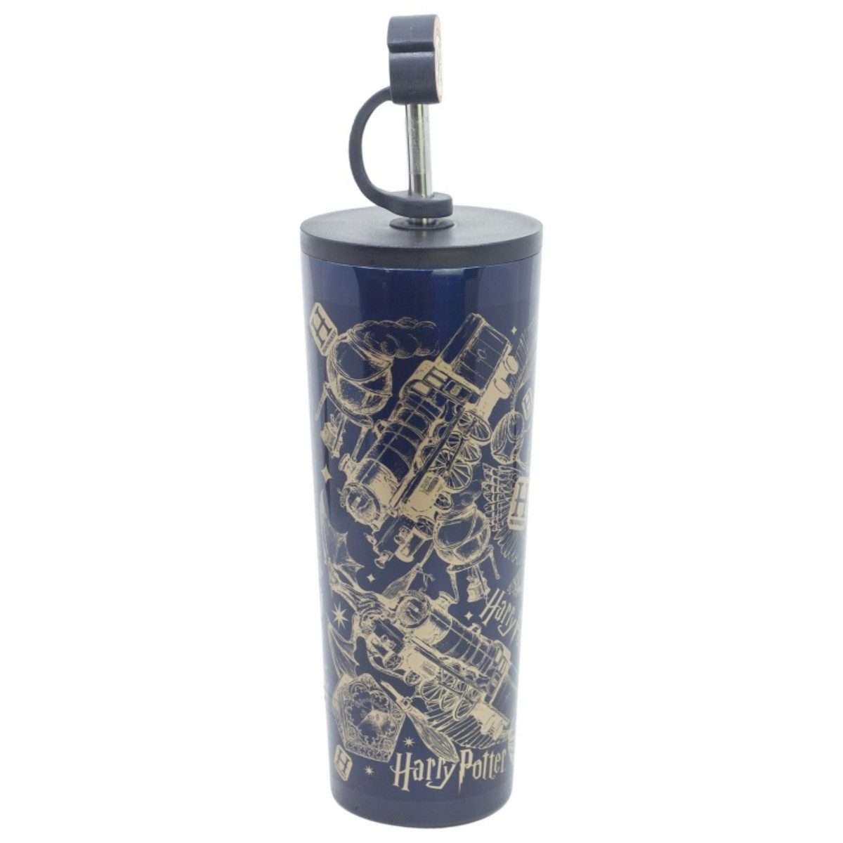 Harry Potter Thermobecher Edelstahl 770 ml mit Trinkhalm und Deckel, Edelstahl
