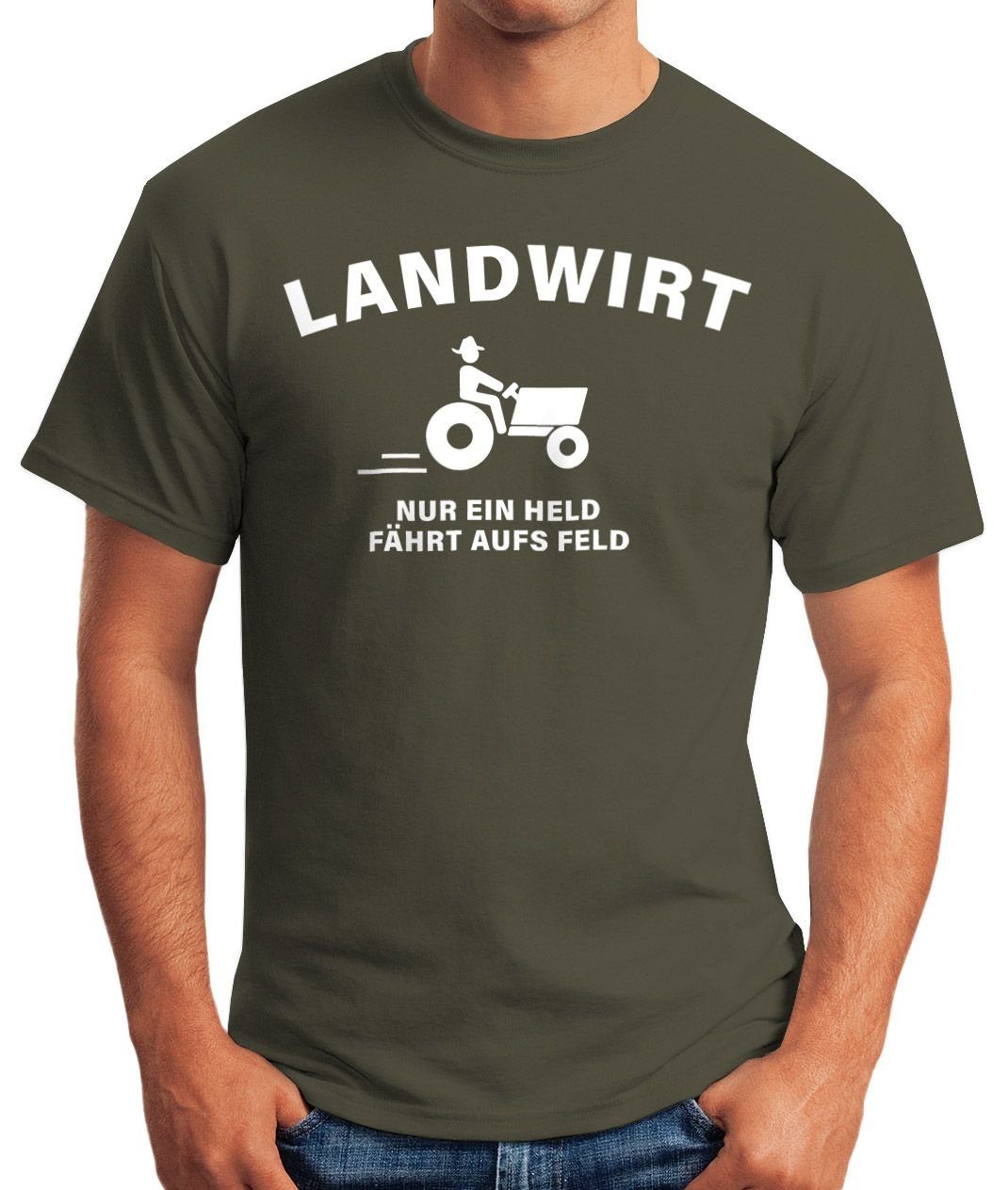 MoonWorks Print-Shirt Landwirt nur ein held günstig online kaufen
