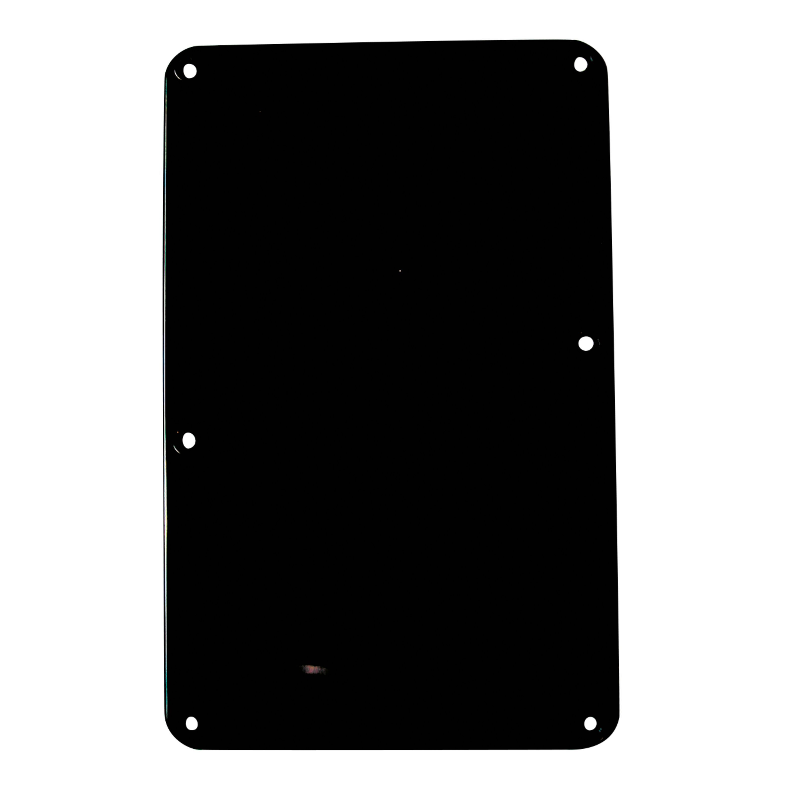 Göldo Westerngitarre, ersatzteile für Gitarren, Abdeckplatten & Abdeckkappen, Tremolo Backplate 1-ply Blank Schwarz PLT3B - Gitarren Ersatzteil