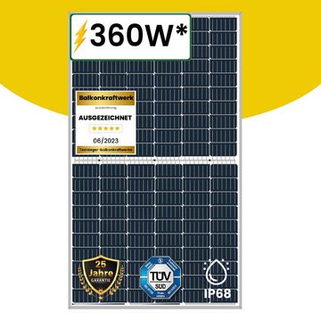 Stegpearl 360W Solarpanel PERC Photovoltaik Solarmodul Solar Panel, Monokristalline Silberrahmen Solarpanel