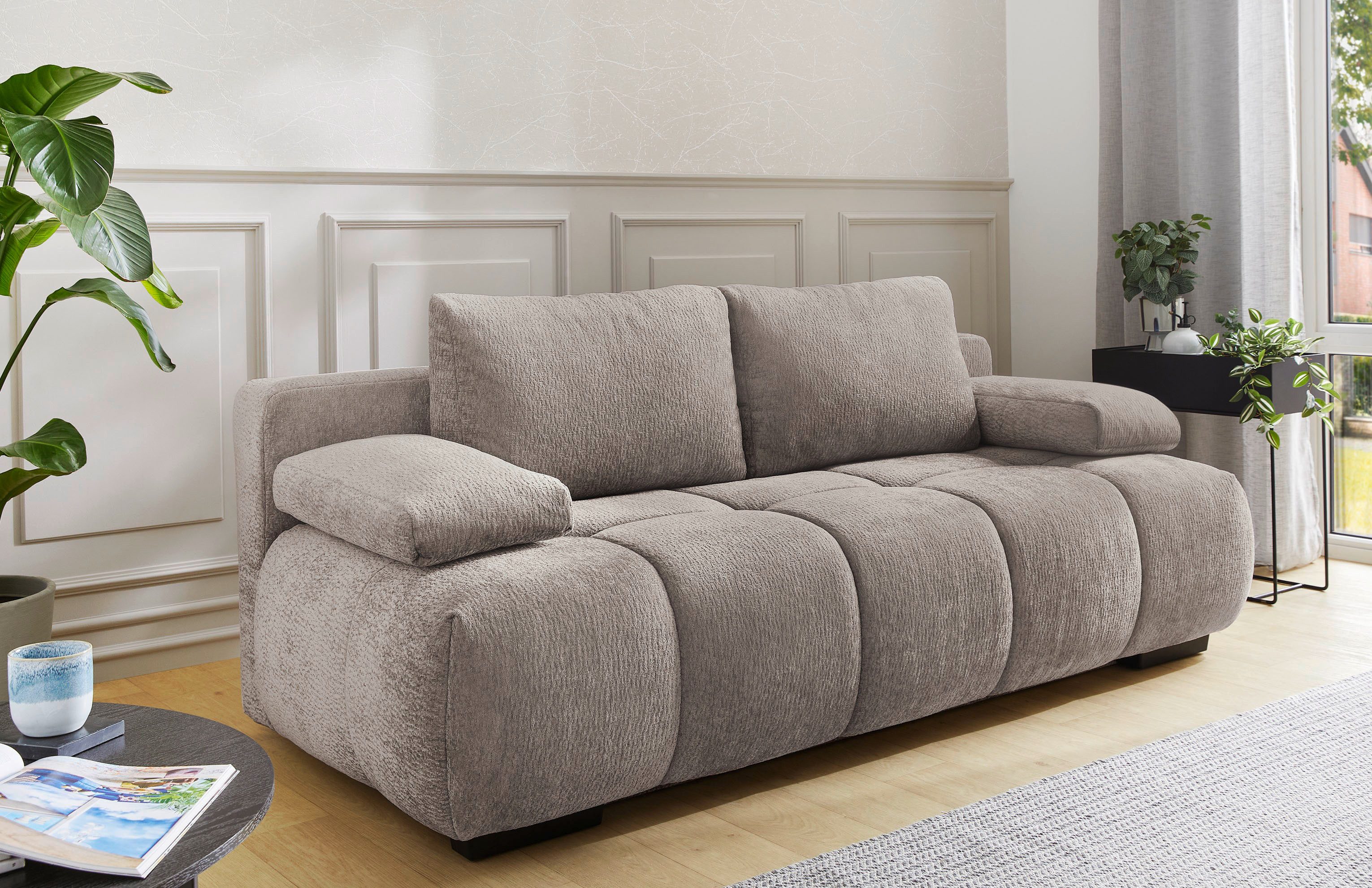 Jockenhöfer Gruppe Schlafsofa Reno, B: 213 cm, Liegefl. 148x200 cm, mit Schlaffunktion & Bettkasten