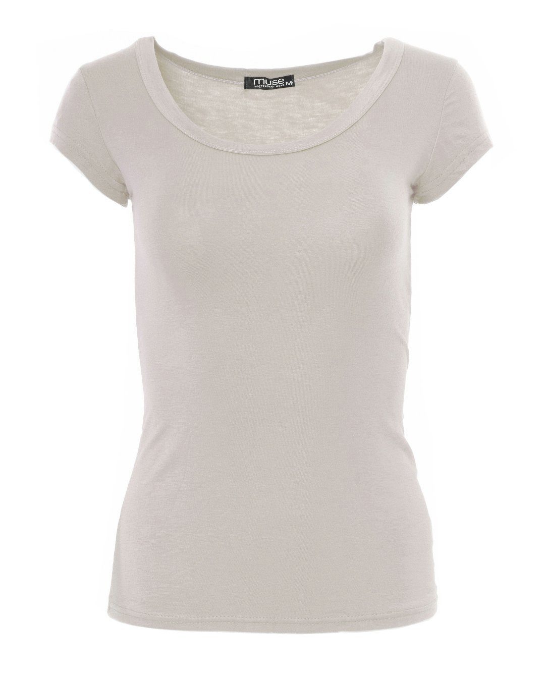 Muse T-Shirt Basic Kurzarm T-Shirt Skinny günstig online kaufen
