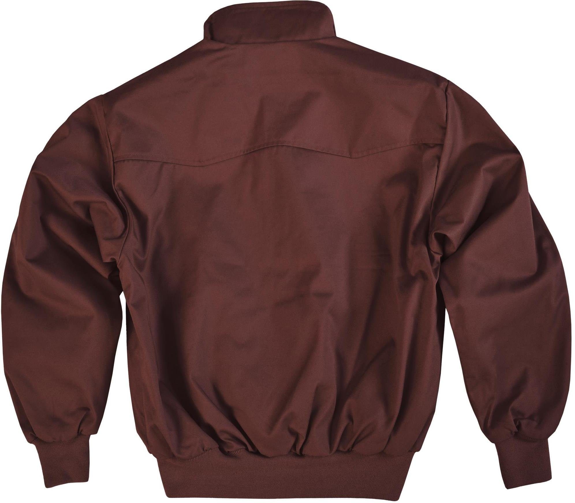 Burgund Innenfutter mit Karofutter Blouson Jacke English Blouson normani Retro kariertem Harrington Herren Style