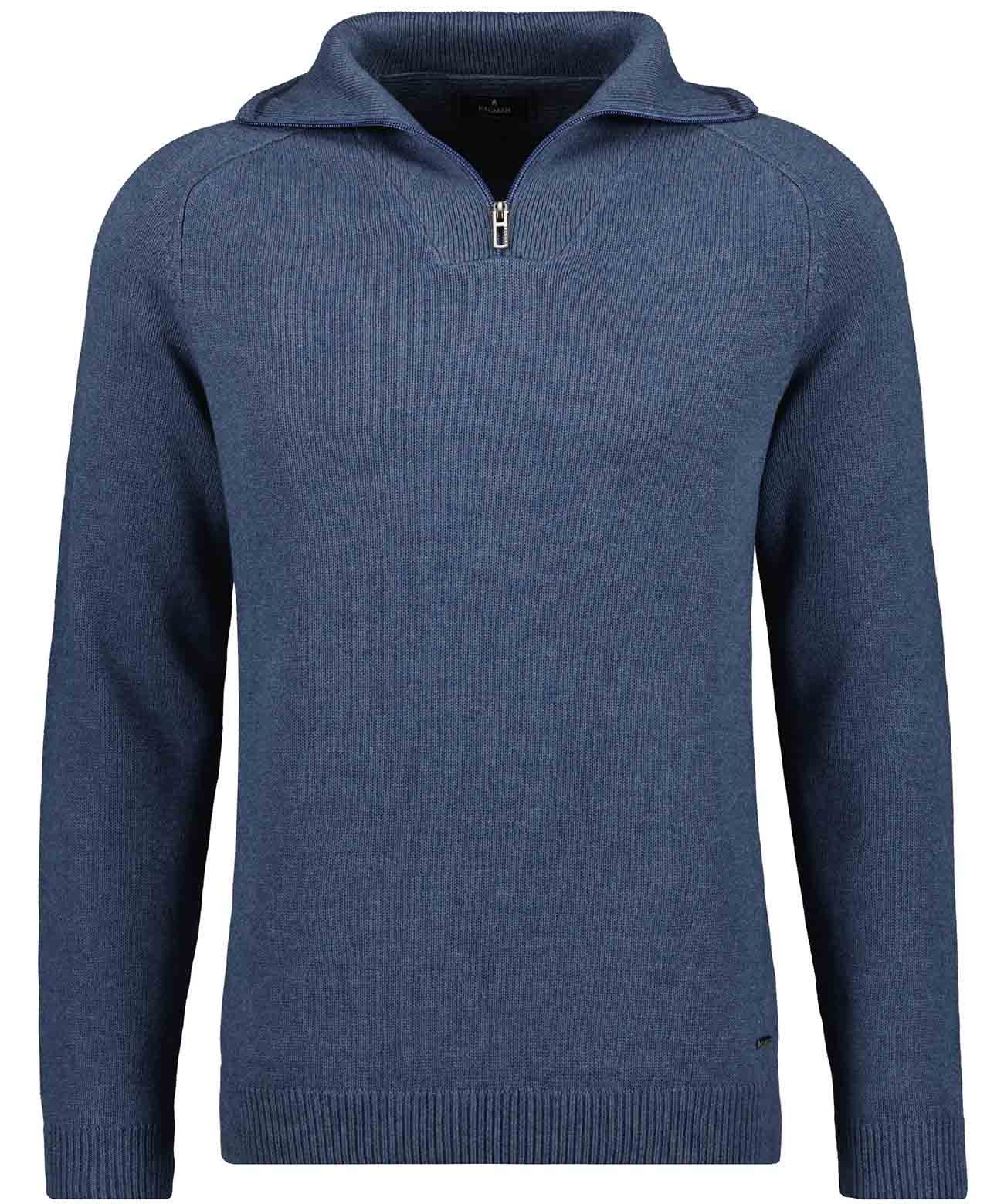 RAGMAN Troyer Strickpullover mit Troyer-Kragen in Melange Optik