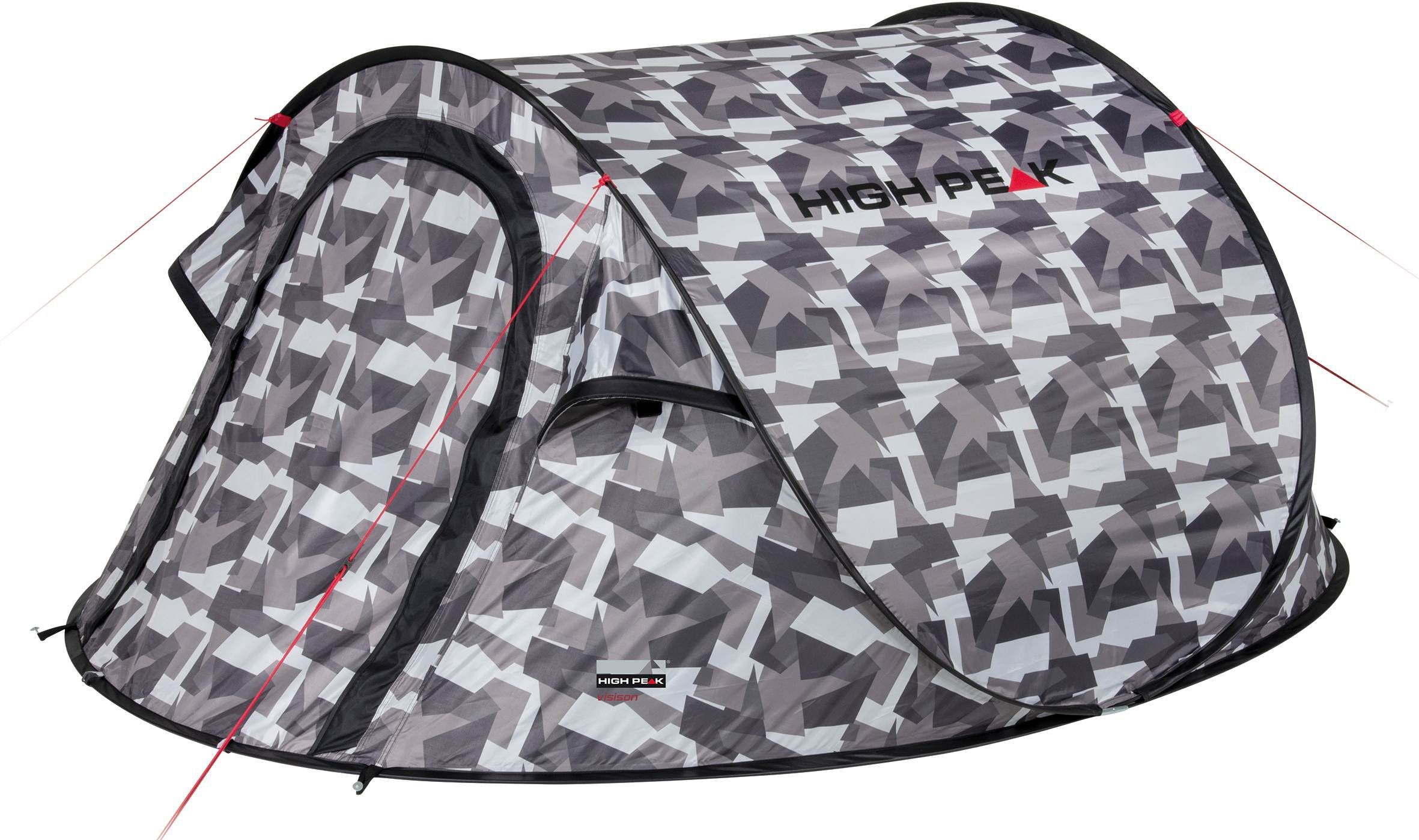 (mit Peak up Pop Wurfzelt 2 Personen: Vision Transporttasche) 3, camouflage High Zelt