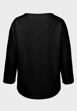 bianca Langarmshirt KYLIN in moderner Struktur-Optik aus Sweatshirtqualität