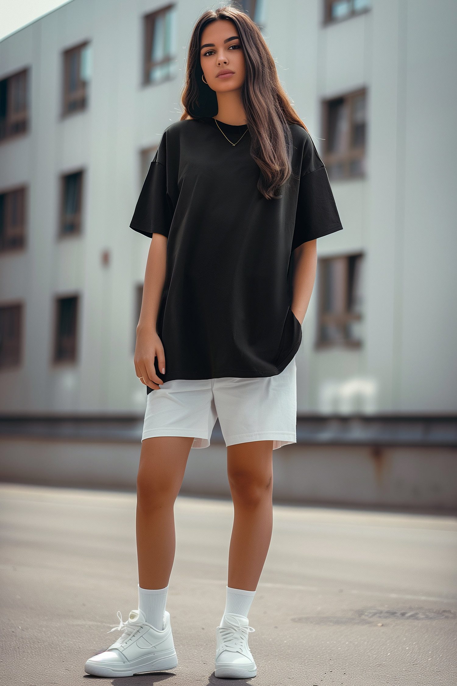 Reichstadt Oversize-Shirt Reichstadt Damen Oversized T-Shirt 24RSW058 in kr günstig online kaufen