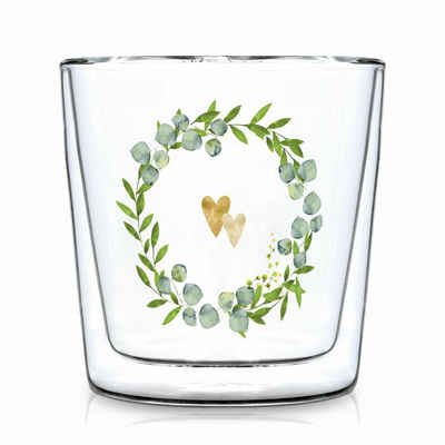 PPD Teeglas »Doublewall Two Hearts Trendglas 300 ml«, Borosilikatglas