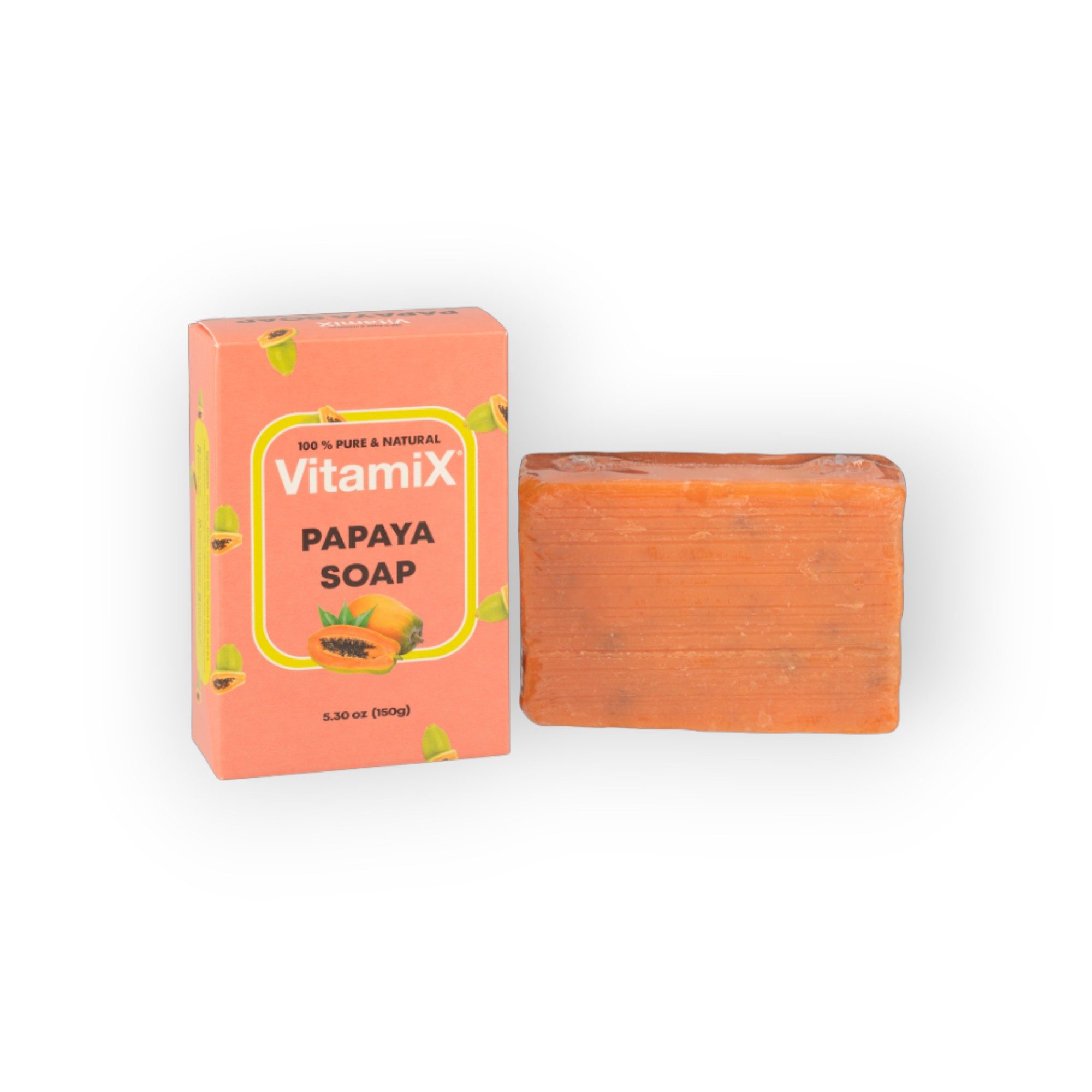 Vitamix Feste Duschseife Vitamix 100% Naturliche Papaya Seife, reduziert Pigmentflecken, feuchtigkeitsspendend